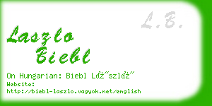 laszlo biebl business card